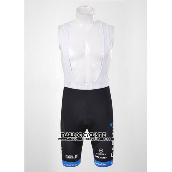 2012 Maillot Ciclismo Garmin Cervelo Blanc et Azur Manches Courtes et Cuissard